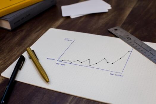 pencils and paper charts